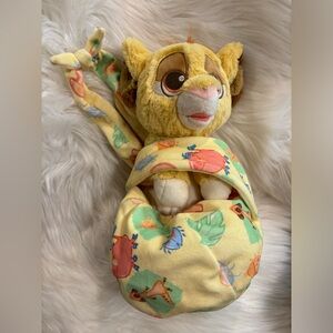 Disney Parks Baby Simba with Pouch